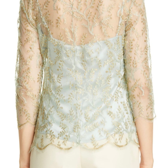 Adam Lippes chantilly layered lace blouse